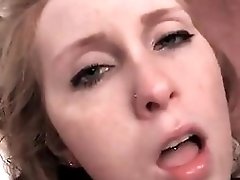 Bitchy blonde mouth fucked as piss slave