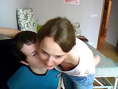 Teen couple in missionary position