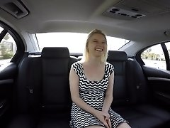 shy teen gets fucked by her driver swallow cum
