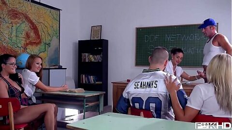 Dolly Diore & Cathy Heaven in Classroom Fun with Friends