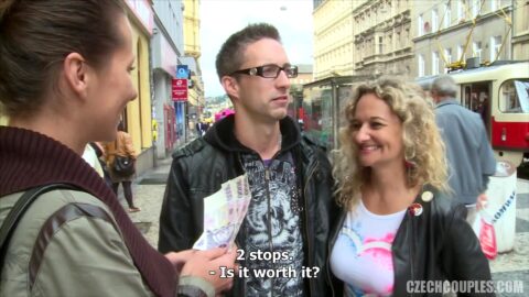Czech Couple Ameli & Lutro Enjoy Public Gangbang